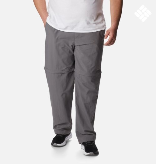 Pantaloni Columbia PFG Backcast Convertible Barbati Gri Inchis | Plus Size FNZS78Q19